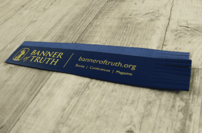 image of the blue leather banner of truth bookmark